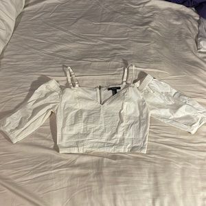 White crop top